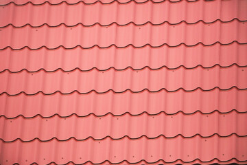 Structure of red metal tile