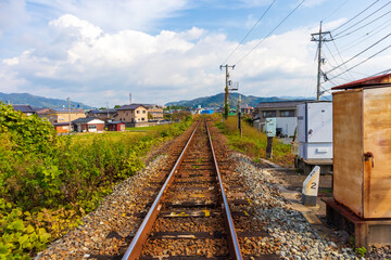 Fototapeta na wymiar 鉄道と日本の風景