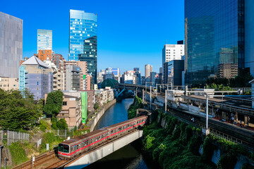 Fototapeta na wymiar 東京 御茶ノ水、聖橋から見る秋葉原方面の景色
