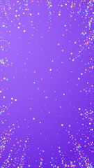 Festive classic confetti. Celebration stars. Color