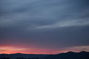 sunset in the mountains