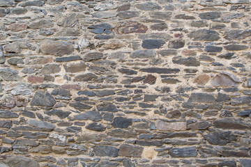 Old stone wall background texture with copy space