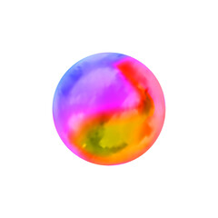Vector rainbow colored 3D ball, sphere isolated on white background, colorful illustration.