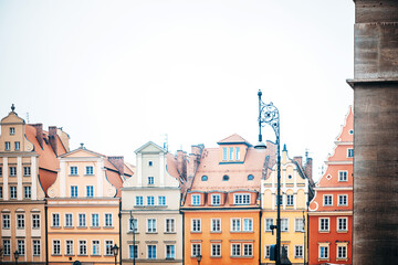 Fototapeta premium Street view of Wroclaw city, Poland