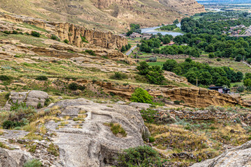Ruins of the cave fortress city of Uplistsikhe in Georgi