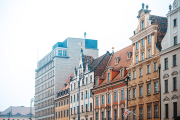 Obraz premium Street view of Old Town, Wroclaw, Poland