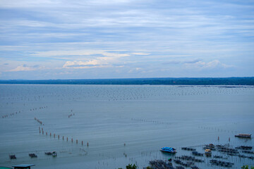 Naklejka premium City by the sea Songkhla Lake at Koh Yao Thailand.