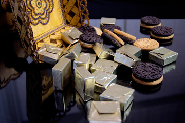 Sweets - sweets and cookies scattered on the table