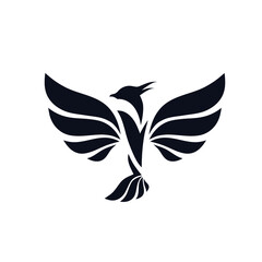 Phoenix bird V letter vendetta revenge symbol logo icon sign flying wings emblem Sport concept Hand drawn design Fashion print clothes apparel greeting invitation card banner poster music flyer cover