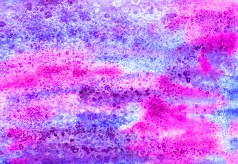 violet and pink watercolor background with stains and spots