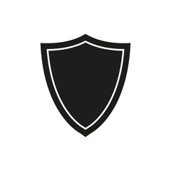 The shield icon. Simple vector illustration on a white background