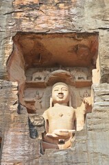 Gopachal parvat rock cut Jain monuments in gwalior,madhya pradesh