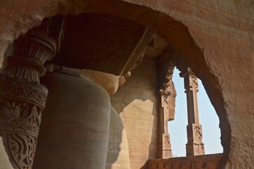 Gopachal parvat rock cut Jain monuments in gwalior,madhya pradesh
