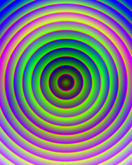 Rainbow circular design, hypnotic lines, abstract background with spiral