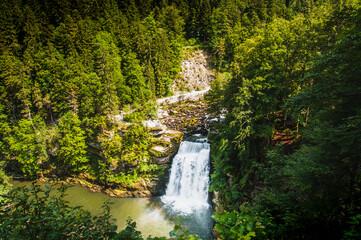 Doubs Falls on the Franco-Swiss border