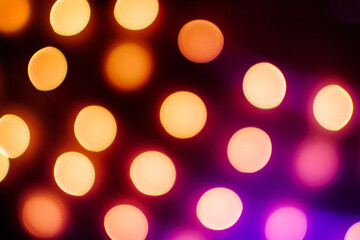 Obraz premium Abstract blurred golden bokeh lighting background