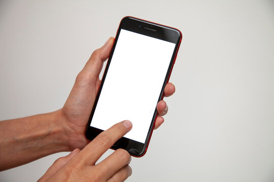 template téléphone mobile avec écran blanc