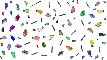 Back to school in new normal, vector background