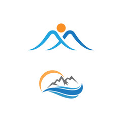 Mountain icon Logo Template Vector illustration design