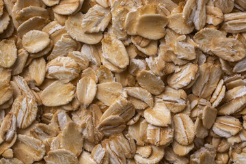 Dry oatmeal close-up. Food concept. Healthy and wholesome food.