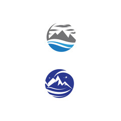 Mountain icon Logo Template Vector illustration design
