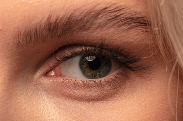 human eye, close-up, pupil