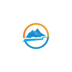Mountain icon Logo Template Vector illustration design