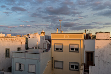 Über den Dächern von Olhao, Algarve, Portugal