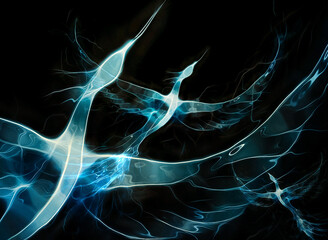 Flying phoenix bird as symbol of rebirth and new beginning.