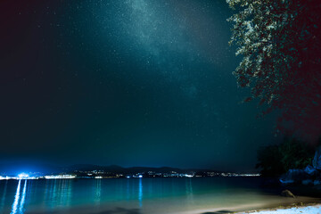 milky way on the beach