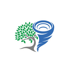 Tree with Tornado logo vector template, Creative Tornado logo design concepts, Illustration, Icon symbol