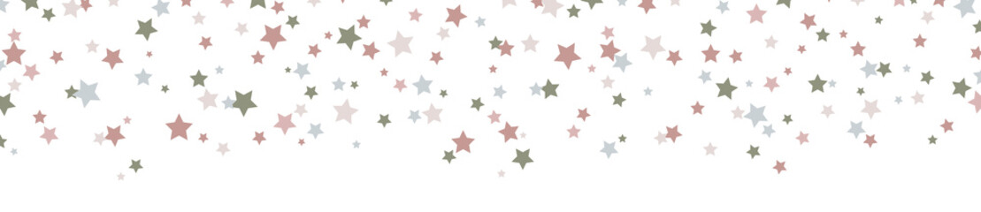 Stars vector icon.Chaotic elements.Seamless confetti stars background.Vector illustration