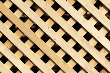  Texture of wooden planks nailed in the form of a grid