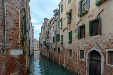 old buildings on water