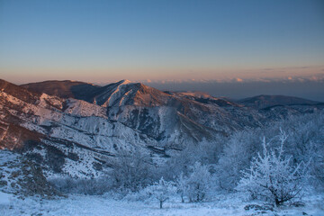 Sunset on Koktash mountain view on Panagia boundary