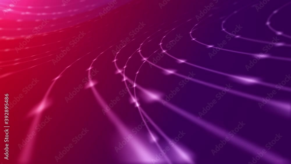 Poster red cyber system of lines and nodes