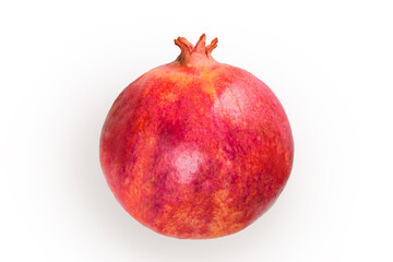 Flat lay pomegranate isolated on white background