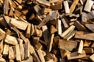 logs for the heating season