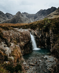 Fototapeta na wymiar Fairy pools scotland highland nature photography waterfall mountains