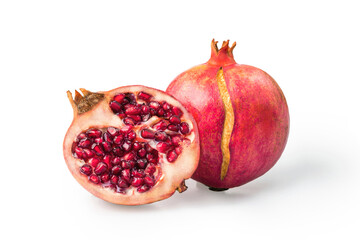 Pomegranate isolated on white background
