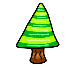 Cartoon Stylized Christmas Tree