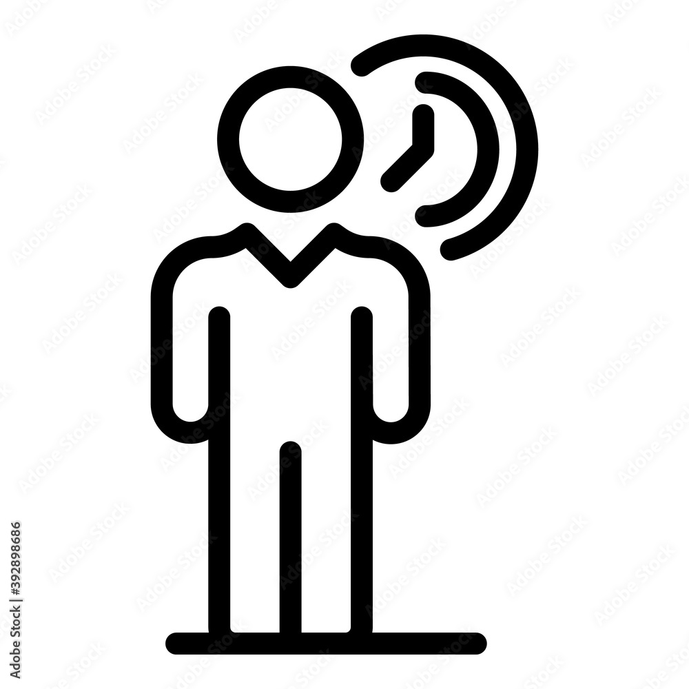 Poster time meeting icon. outline time meeting vector icon for web design isolated on white background