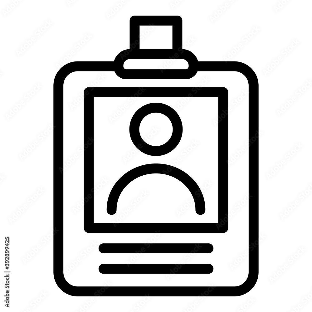 Poster worker badge icon. outline worker badge vector icon for web design isolated on white background