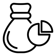 Dividend shareholder icon. Outline dividend shareholder vector icon for web design isolated on white background