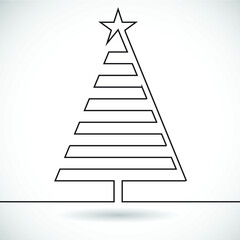 Vector  Christmas tree Background . poster with different elements. Abstract Geometrical Poster. Modern Design Template with geometric shapes in various forms.illustration.