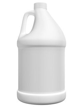 Realistic 3D Gallon Bottle Mock Up Template on White Background.3D Rendering,3D Illustration.Copy Space