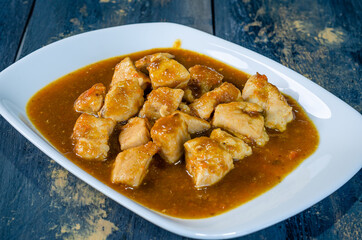 Pollo en Sasal al Pedro Ximénez