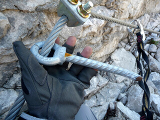 Adler Via ferrata at Karkopf mountain, Tyrol, Austria
