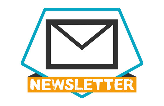 Newsletter Button t&uuml;rkis orange: Newsletter abonnieren