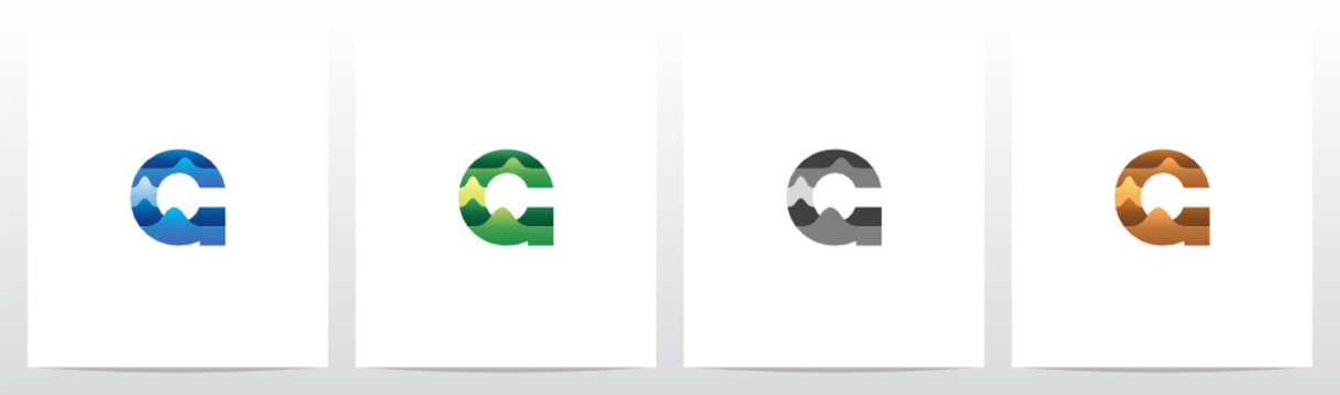 Terrain Landscape On Letter Logo Design G